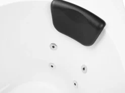 Banheira De Hidromassagem De Canto Em Acrilico Branco Com Led 140 X 140 Cm Meves