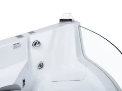 Banheira De Hidromassagem De Canto Em Acrilico Branco Com Led 190 X 135 Cm Marina