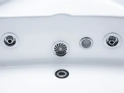 Banheira De Hidromassagem De Canto Em Acrilico Branco Com Led 190 X 135 Cm Marina