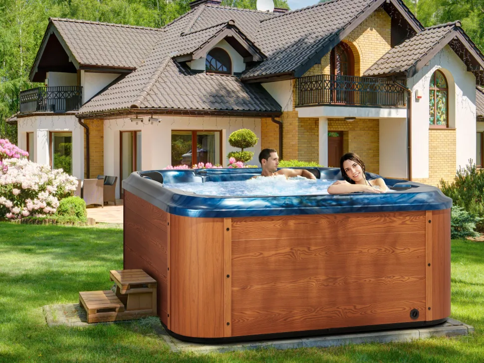 Banheira De Hidromassagem De Exterior Em Acrilico Azul 210 X 210 Cm Tularosa