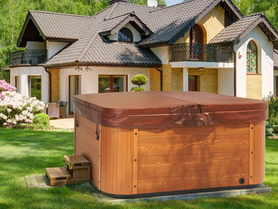 Banheira De Hidromassagem De Exterior Em Acrilico Azul 210 X 210 Cm Tularosa