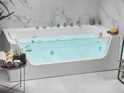 Banheira De Hidromassagem De Canto Versao A Esquerda Em Acrilico Branco 170 X 80 Cm Puquio