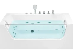 Banheira De Hidromassagem De Canto Versao A Esquerda Em Acrilico Branco 170 X 80 Cm Puquio