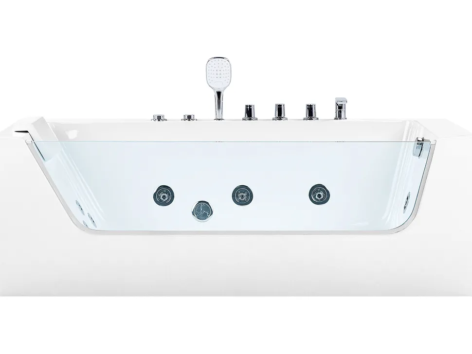 Banheira De Hidromassagem De Canto Versao A Esquerda Em Acrilico Branco 170 X 80 Cm Puquio