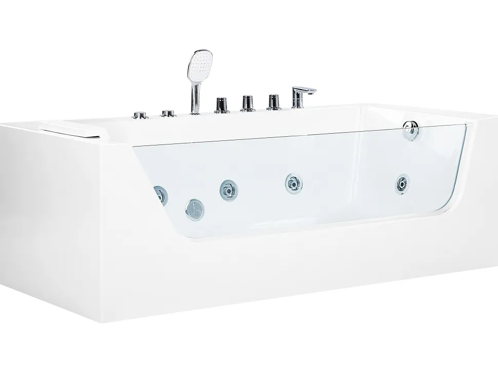 Banheira De Hidromassagem De Canto Versao A Esquerda Em Acrilico Branco 170 X 80 Cm Puquio