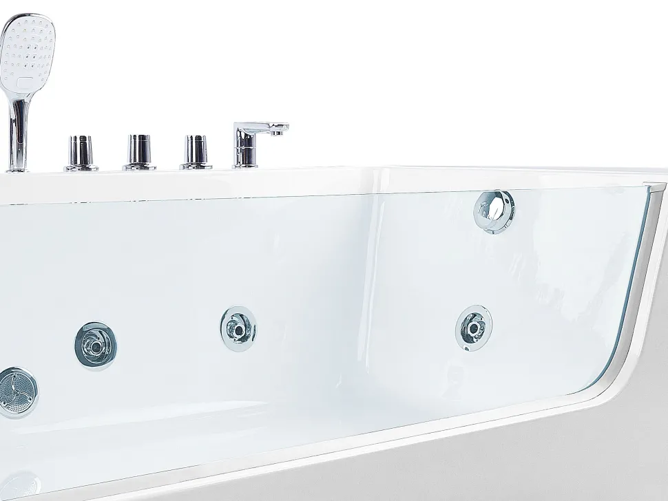 Banheira De Hidromassagem De Canto Versao A Esquerda Em Acrilico Branco 170 X 80 Cm Puquio