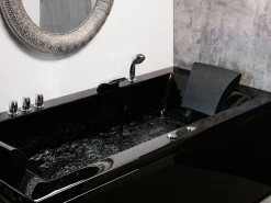 Banheira De Hidromassagem Versao A Esquerda Em Acrilico Preto 183 X 90 Cm Varadero