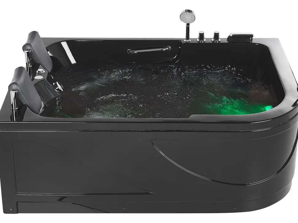 Banheira De Hidromassagem Versao A Direita Em Acrilico Preto 170 X 119 Cm Bayamo