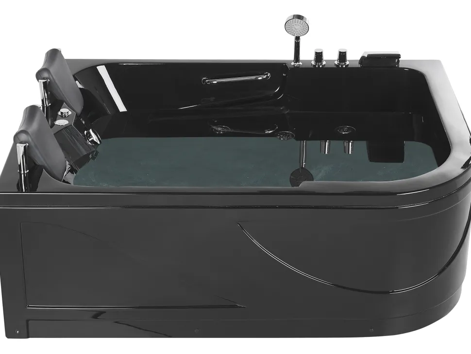 Banheira De Hidromassagem Versao A Direita Em Acrilico Preto 170 X 119 Cm Bayamo