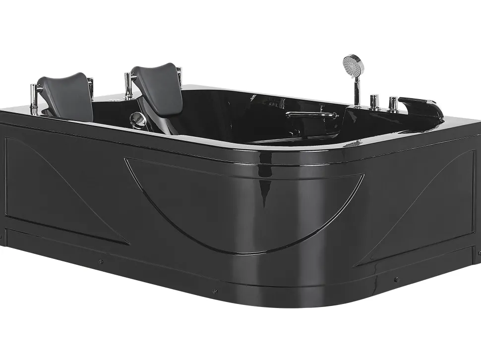 Banheira De Hidromassagem Versao A Direita Em Acrilico Preto 170 X 119 Cm Bayamo
