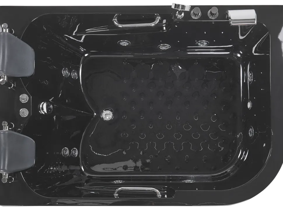 Banheira De Hidromassagem Versao A Direita Em Acrilico Preto 170 X 119 Cm Bayamo