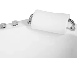 Banheira De Hidromassagem De Canto Em Acrilico Branco Com Led 201 X 150 Cm Mangle