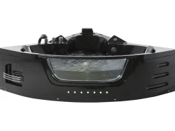 Banheira De Hidromassagem De Canto Em Acrilico Preto Com Led 214 X 155 Cm Martinica