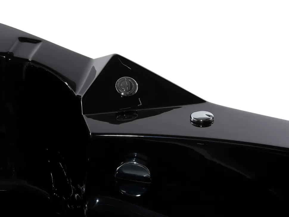 Banheira De Hidromassagem De Canto Em Acrilico Preto Com Led 214 X 155 Cm Martinica