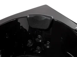 Banheira De Hidromassagem De Canto Em Acrilico Preto Com Led 214 X 155 Cm Martinica