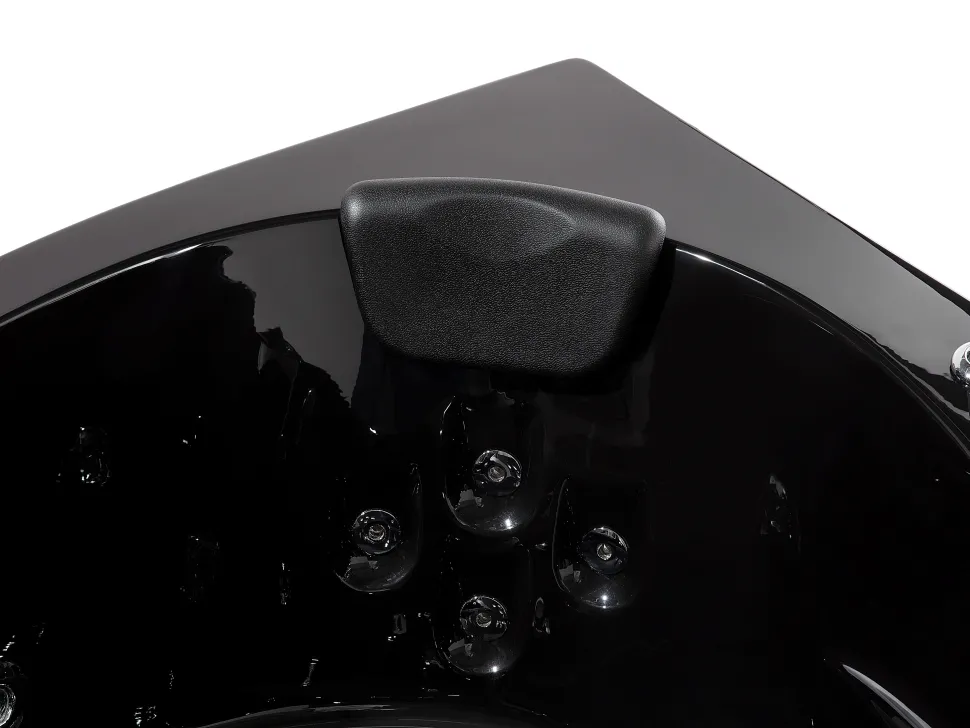 Banheira De Hidromassagem De Canto Em Acrilico Preto Com Led 214 X 155 Cm Martinica