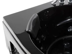 Banheira De Hidromassagem De Canto Em Acrilico Preto Com Led 214 X 155 Cm Martinica