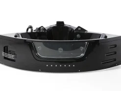 Banheira De Hidromassagem De Canto Em Acrilico Preto Com Led 214 X 155 Cm Martinica