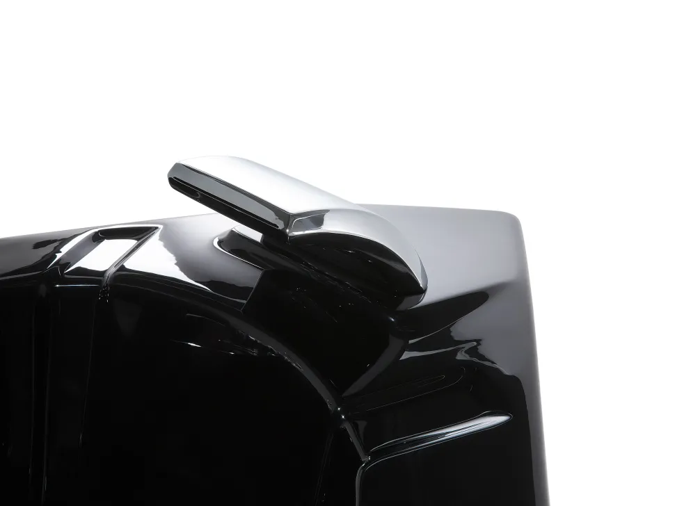 Banheira De Hidromassagem De Canto Em Acrilico Preto Com Led 214 X 155 Cm Martinica