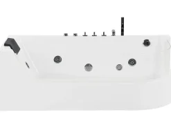Banheira De Hidromassagem De Canto Em Acrilico Branco Com Led 170 X 80 Cm Acuario