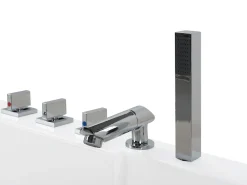 Banheira De Hidromassagem De Canto Em Acrilico Branco Com Led 170 X 80 Cm Acuario