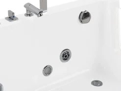 Banheira De Hidromassagem De Canto Em Acrilico Branco Com Led 170 X 80 Cm Acuario