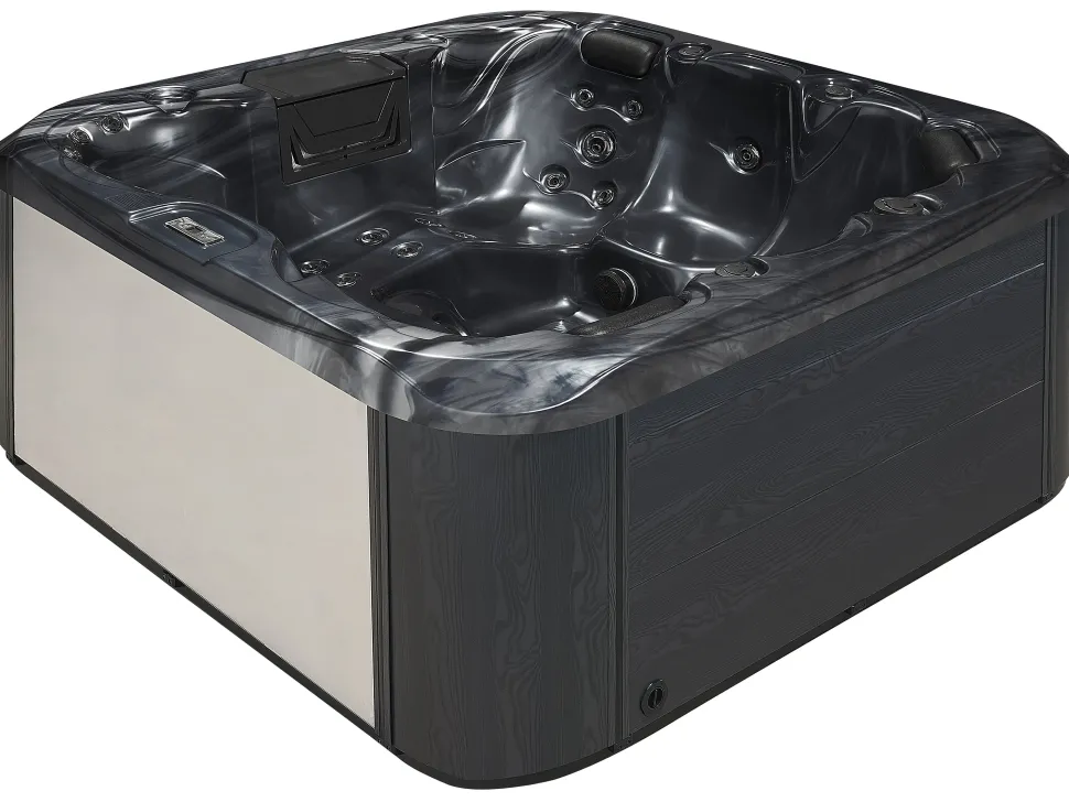 Banheira De Hidromassagem De Exterior Em Acrilico Cinzento Com Led 200 X 200 Cm Lastarria