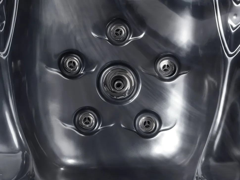 Banheira De Hidromassagem De Exterior Em Acrilico Cinzento Com Led 200 X 200 Cm Lastarria