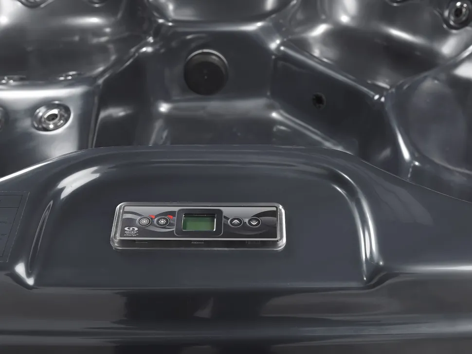 Banheira De Hidromassagem De Exterior Em Acrilico Cinzento Com Led 200 X 200 Cm Lastarria