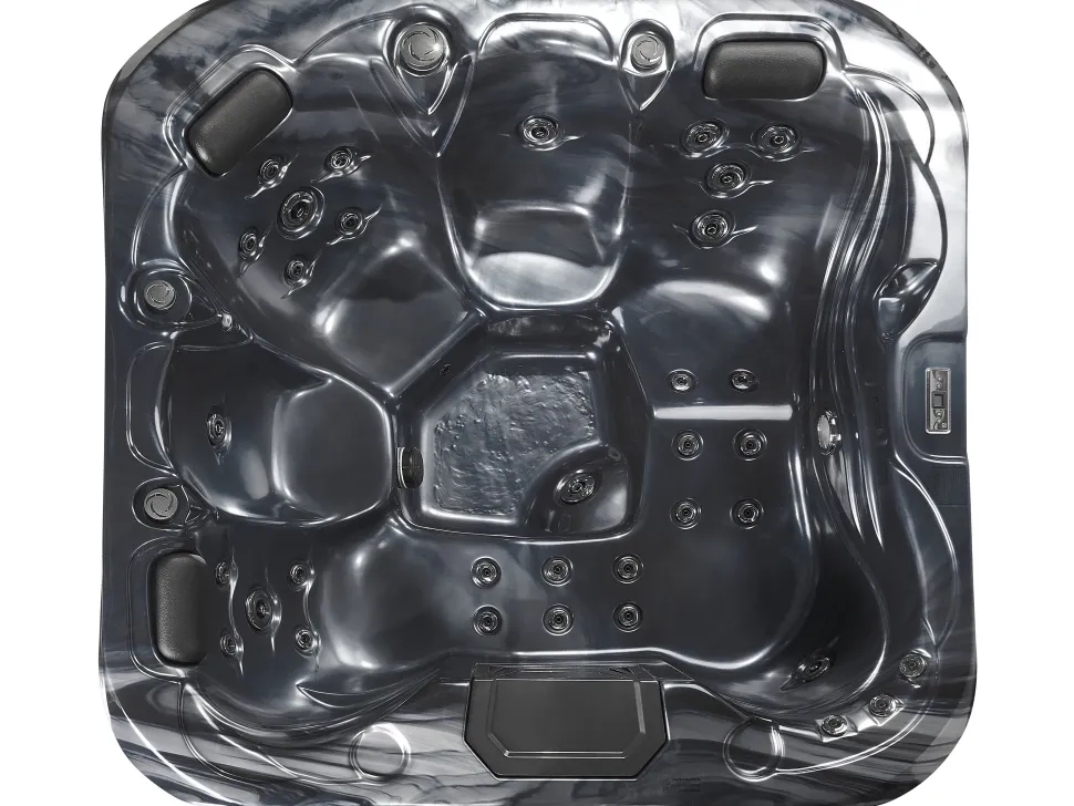 Banheira De Hidromassagem De Exterior Em Acrilico Cinzento Com Led 200 X 200 Cm Lastarria