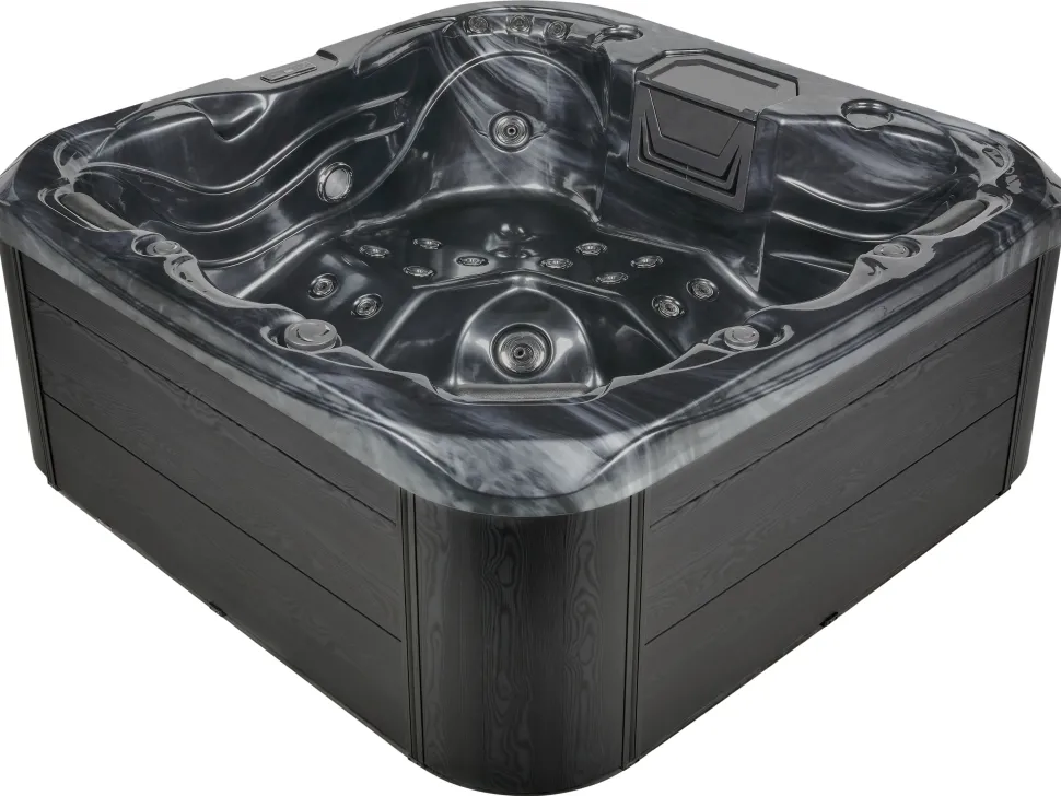 Banheira De Hidromassagem De Exterior Em Acrilico Cinzento Com Led 200 X 200 Cm Lastarria