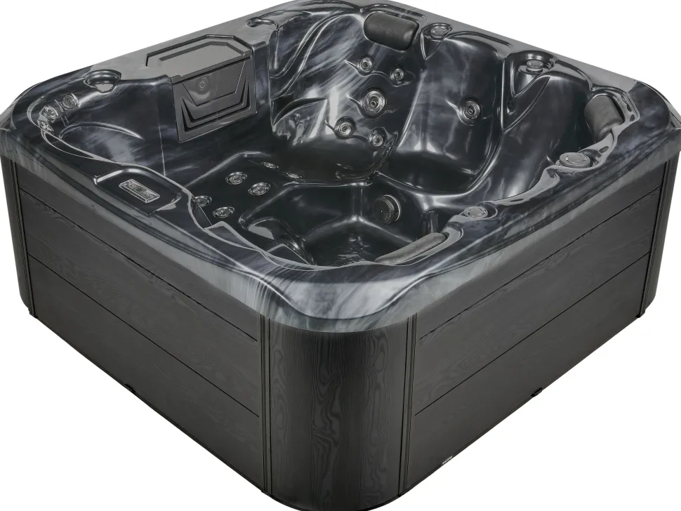 Banheira De Hidromassagem De Exterior Em Acrilico Cinzento Com Led 200 X 200 Cm Lastarria