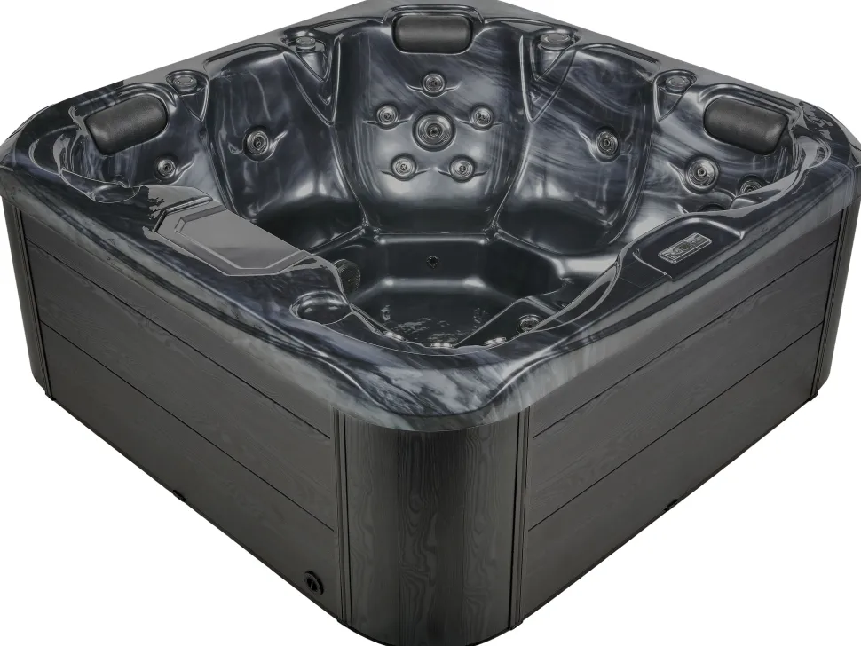 Banheira De Hidromassagem De Exterior Em Acrilico Cinzento Com Led 200 X 200 Cm Lastarria