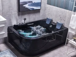 Banheira De Hidromassagem Versao A Esquerda Em Acrilico Preto 170 X 119 Cm Bayamo