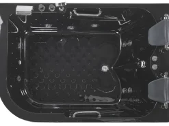 Banheira De Hidromassagem Versao A Esquerda Em Acrilico Preto 170 X 119 Cm Bayamo