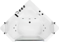 Banheira De Hidromassagem De Canto Em Acrilico Branco 135 X 135 Cm Cantalla