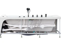 Banheira De Hidromassagem De Canto Versao A Direita Em Acrilico Branco 170 X 80 Cm Puquio