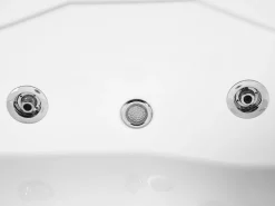 Banheira De Hidromassagem De Canto Esquerdo Em Acrilico Branco Com Led 180 X 120 Cm Calama