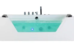 Banheira De Hidromassagem Em Acrilico Branco Com Led 174 X 79 Cm Samana