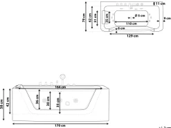Banheira De Hidromassagem Em Acrilico Branco 170 X 80 Cm Manta