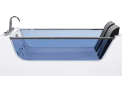 Banheira De Hidromassagem Em Acrilico Branco Com Led 180 X 120 Cm Curacao