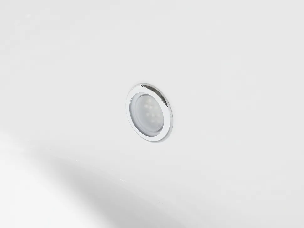 Banheira De Hidromassagem De Canto Versao A Esquerda Em Acrilico Branco Com Led 160 X 113 Cm Paradiso