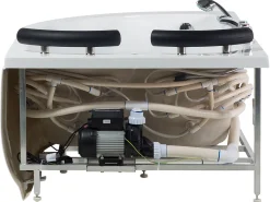 Banheira De Hidromassagem De Canto Versao A Esquerda Em Acrilico Branco Com Led 160 X 113 Cm Paradiso