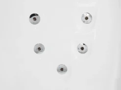 Banheira De Hidromassagem De Canto Versao A Esquerda Em Acrilico Branco Com Led 160 X 113 Cm Paradiso