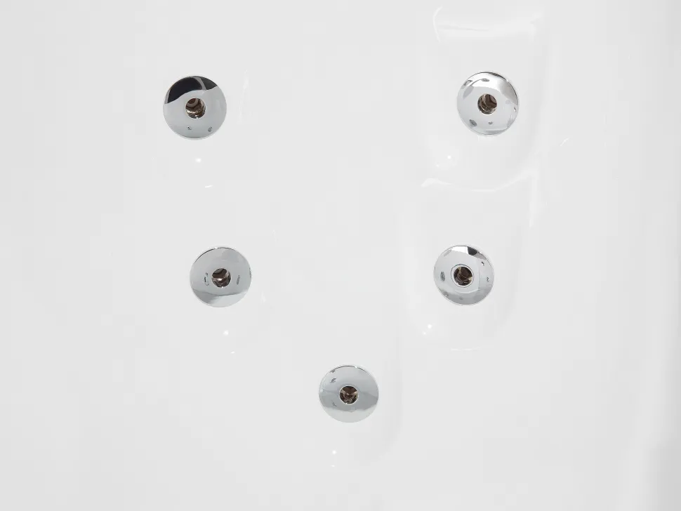 Banheira De Hidromassagem De Canto Versao A Esquerda Em Acrilico Branco Com Led 160 X 113 Cm Paradiso