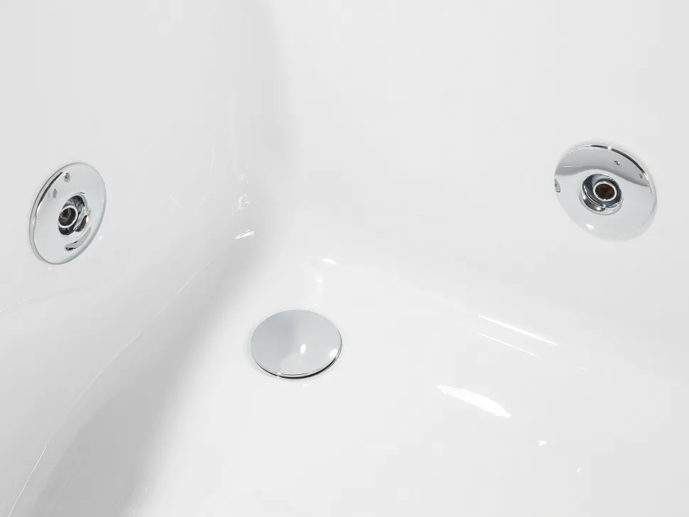 Banheira De Hidromassagem De Canto Versao A Esquerda Em Acrilico Branco Com Led 160 X 113 Cm Paradiso