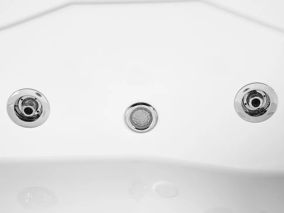 Banheira De Hidromassagem De Canto Direito Em Acrilico Branco Com Led 180 X 120 Cm Calama