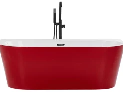 Banheira Para Parede Em Acrilico Vermelho 170 X 80 Cm Harvey