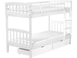 Beliche Com Gavetas Em Madeira De Pinho Branco 90 X 200 Cm Revin