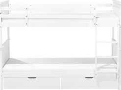 Beliche Com Gavetas Em Madeira De Pinho Branca 90 X 200 Cm Radon